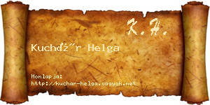 Kuchár Helga névjegykártya